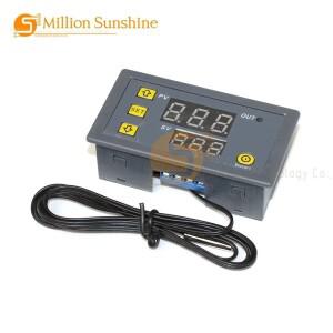 W3230 디지털 LED 온도 컨트롤러 모듈 방수 프로브가있는 조절기 스위치 5V 12V 24V 110V 220V