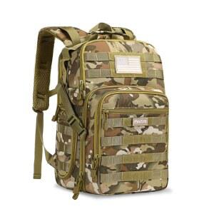 MOSISO 카메라 백팩, DSLR /SLR /미러리스 사진 전술 카메라 가방 케이스, 삼각대 홀더 및 15-16인치 노트북 수납 공간 및 미국 국기, 캐논 /니콘 /소니와 호환, 카키 카모플라주
