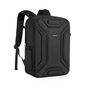 MOSISO 카메라 백팩, DSLR /SLR /미러리스 카메라 가방, 방수 대칭 기하학적 하드 쉘, 삼각대 홀더 및 15-16인치 노트북 수납 공간, 캐논 /니콘 /소니와 호환, 블랙