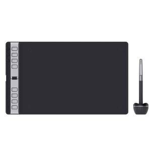 2023 HUION Insproy 2 대형 드로잉 태블릿, 휠 10x6인치 아트 및 그래픽 스크롤 키 Mac, PC 블랙 3세트 스타일러스 배터리 모바일 8개 포함 드로잉, 작업용 맞춤형 디자인, 프리