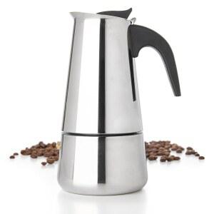 믹스프레소 9컵 그레카 스토브탑 에스프레소 포트 450ml 또는 모카 퍼콜레이터 이탈리아 포트, 디자인의 커피 스틸 캠핑 15온스, / 메이커, 메이커 스테인리스 가정용