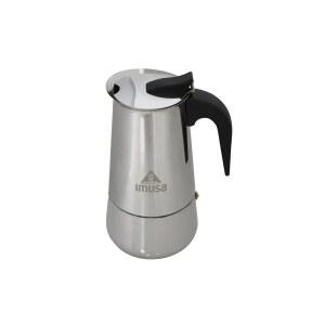 IMUSA USA B120-22061M 스테인리스 스틸 스토브탑 에스프레소 실버 커피메이커 4컵,