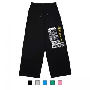 매장정품 CREAM SODA LAB 크림소다랩 도쿄 드리프트 와이드 팬츠 블랙 엘로우 CFZK80Z001 1576596
