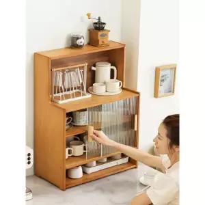 감성 원목 찻잔 찻장 그릇장 수납장 레트로 찬장 주방 티 컬러 45cm