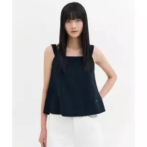 매장정품 룩캐스트 LOOKAST 미렐르 턱 디테일 슬리브리스 탑_네이비 MIRELLE 엘르 TUCKED S리 LEEVELESS TO