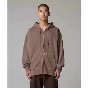 디키즈 DICKIES 가먼트 다이드 베이직 후드 집업 Brown DIKU252LRZH001BR 181830