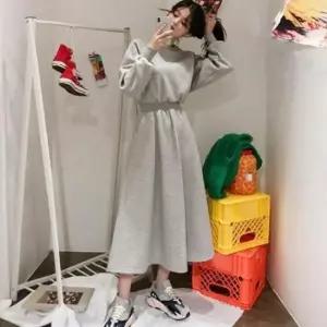 [SBD] 밴딩 맨투맨 블랙 그레이 원피스 허리 포켓 의류 데일리