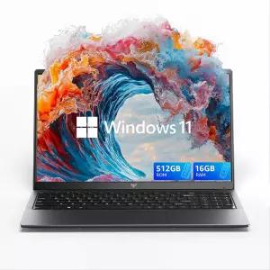 KAIGERR 노트북 2026년형 및 Ryzen 7 5700U 8코어/16세트 최대 4.3GHz 16GB RAM NVMe SSD 컴퓨터 15.6인치