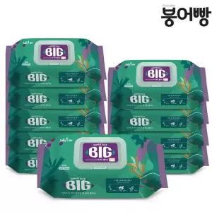 [NS홈쇼핑]붕어빵 샐리의법칙 빅물티슈 60매 엠보 캡 x 10팩 60gsm[35940789]