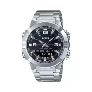 카시오 AMW-870D-1A 아나디지 월드타임 남성 메탈 시계