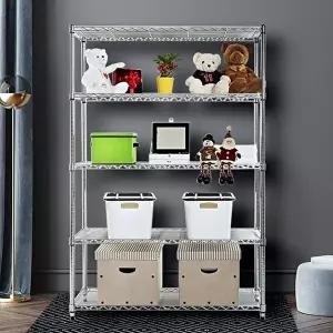 고품질 450x1200x1800 5단/국산 산업용 메탈선반 조립식 앵글 메탈선반 메탈렉 이동식선반 산업용 W08322D