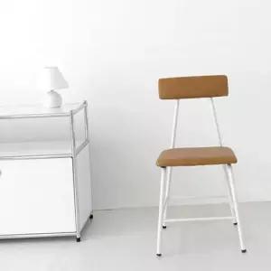 친절한탄씨 디자인 가죽 식탁 의자 인테리어 스틸 식탁 의자 등받이 주방 가죽식탁의자 가죽카페의자