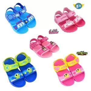 KIDS 경량샌들 남여 아동 EVA 아쿠아 키즈 슬리퍼 실내화 로보카폴리 신비 엘오엘