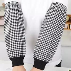 체크 면 팔토시 3종 미술 주방 작업 팔토시