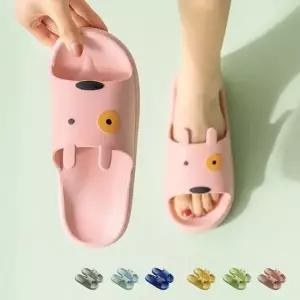 욕실용 논슬립 가정용 강아지 슬리퍼 회사용 사무실용 미끄럼 방지 여성 남성 실내화 여름