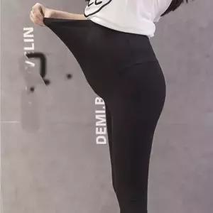 임산부 여름 패션레깅스 7부 스판 단추 조절 바지 차콜1개(M)