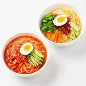 김치말이 옛날 물쫄면+비빔쫄면 반반세트/쫄면2kg+김치말이육수5봉+매콤양념장40g5봉
