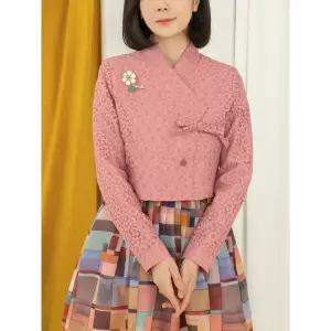 [디얼마미] 아롱꽃 레이스 저고리 / 미시옷 빅사이즈 엄마옷 생활한복 중년 여성 마담 583672Moony