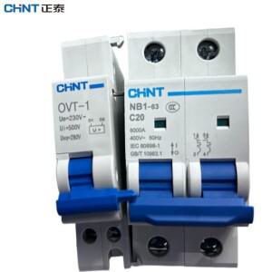 CHINT OVT-1 NB1-63 2P 과부하 및 단락 보호 40A 16A 20A 25A 32A 63A 미니어처 서킷 브레이커 MCB