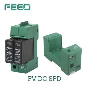 FEEO 2P Din 레일 태양광 DC 서지 보호대 PV SPD 600V 20KA-40KA, 새로운 에너지 피뢰기, 번개 저전압