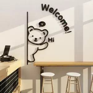 welcome 카페 창문스티커 레터링 글자 시트지 매장 웰컴 스티커
