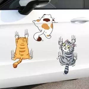 ( )고양이 자동차 데코 스티커 캐릭터 차량 데코 스티커 트렁크 장식