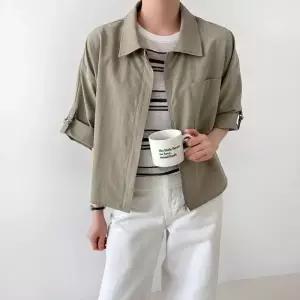 여자 린넨 집업 카라넥 포켓 투웨이 여름 자켓