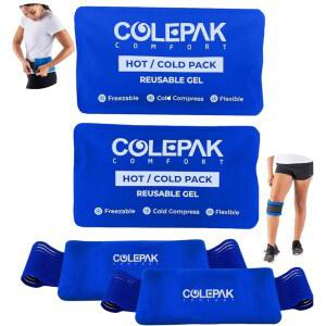 COLEPAK COMFORT 부상용 핫 앤 콜드 관절 어깨 가능한 무릎 아이스 등 (4피스 재사용 세트) 근육통 발의 팩 붓기