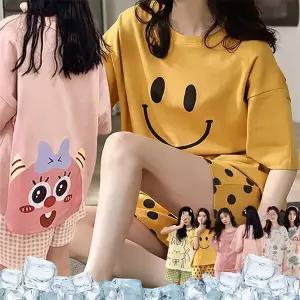[로즈엘리](상하세트) 귀엽고 시원한 반팔+반바지 3부 잠옷 상하세트 6컬러 2026