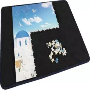 Becko US 직소 퍼즐 보드 휴대용 매트 보관 보호기 럼 표면 튼튼 이동 가능 000개 (블루/블랙) Black 1