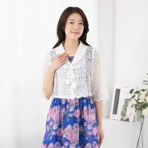 모슬린 엄마옷 레이스 면 생활한복 볼레로 가디건 614CVB361 중년여성/50대/60대/70대/빅사이즈/할머니옷 5