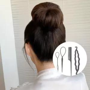 [룽스_62]헤어 도구 머리 헤어스타일링 묶는 미용실 4P세트