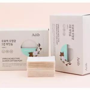 [룽스_62]무표백 3겹화장솜 200매 화장용솜 클렌징솜