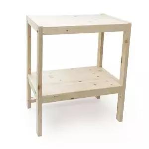 DIY 심플리 렌지대 2단선반 WDA05 원목 미니테이블 렌지대