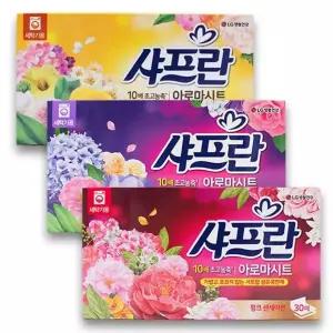 샤프란 아로마시트 섬유유연제 시트형 30매 코튼블로섬 후레쉬드림 핑크센세이션
