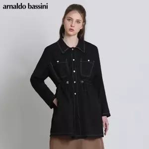 [아날도바시니(ARNALDO BASSINI)] 스티치셔링 하프 셔츠점퍼 (택가격: 178000원)