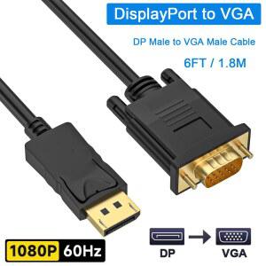 DP단자 DISPLAYPORTVGA VGA 어댑터 6피트 DP 데스크탑 케이블은 어댑터에 노트북 VGADISPLAYPORT 연결합니다 모니터 프로젝터를 포트