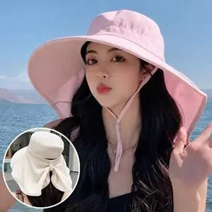 [모든GO]햇빛 가리개 농사 모자 밭일 와이드 썬캡 플랩캡 여성 작업모자 여름 농부
