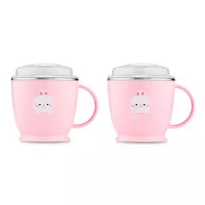 에디슨 유아컵 뚜껑컵 스텐 빨대컵 물컵 180ml 토끼 BNS