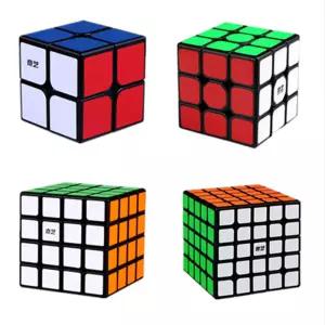 Qiyi 매직 큐브 2x2 3x3 4x4 5x5 6x6 검은 스티커 교육 퍼즐 를위한 장난감 선물 Cubo agico
