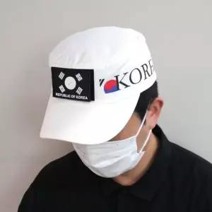 [하프클럽/]실리콘 와펜 태극기 패치 검정