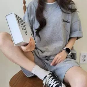 [골드스마일]여성 여름 반팔티 반바지 홈웨어 트레이닝복 캐주얼 데일리웨어
