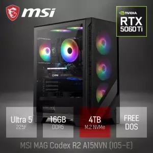 ⓒ MSI MAG Codex R2 A15NVN 에센셜 I05-E 울트라5 225F 16GB 4TB / 고성능 영상편집 코딩 게이밍 브랜드PC