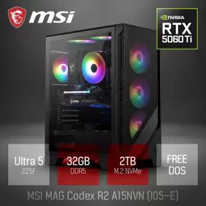 ⓒ MSI MAG Codex R2 A15NVN 에센셜 I05-E 울트라5 225F 32GB 2TB / 고성능 영상편집 코딩 게이밍 브랜드PC