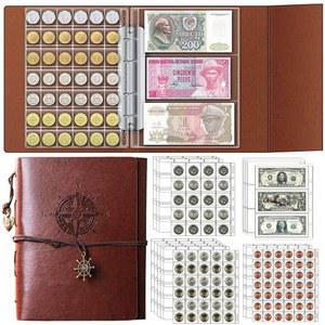 ETTONSUN COIN COLLECTION BOOK 386개의 동전 머니 북, 보관 앨범 12개의 컬렉션 디스플레이 케이스 화폐 정리함, 수집 포켓 용품용 홀더, 슬리브, 및 수집가용