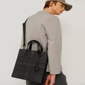 닥스 액세서리 26SS [토트 백(S Size)][DAKS ESSENTIAL][닥스에센셜] 블랙 타탄체크 DBBA6E976BK