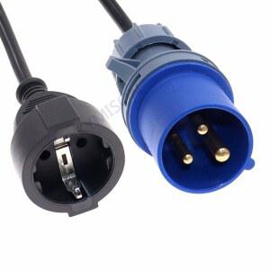 리드선 IEC316P6 콘센트EU SCHUKO 산업용 연장 게이지 CEE73으로 5MM EU 316C6을 케이블 변환 H05VVF