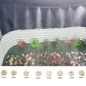 10-24 UNC 저압 미스트 노즐 정원용 물 분무기 오리피스 0.1mm~0.8mm 5개입 네뷸라이저 가든