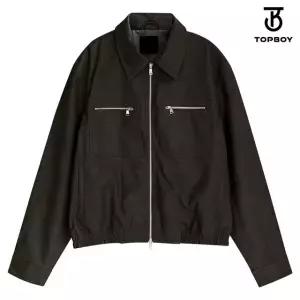 더블 포켓 비건 레더 크롭 자켓 (K2143)