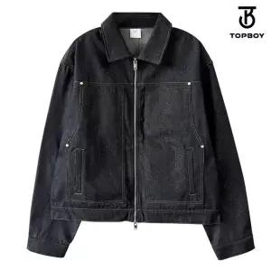 심플 남자 워크웨어 트러거 데님 청자켓 (K2140)